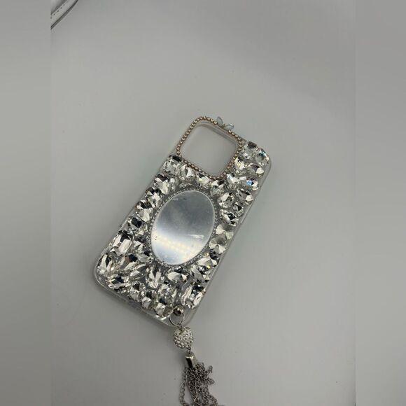 Crystal Glam Mirror Case with Rhinestones for iPhone 16 Pro Max - Picture 6 of 6